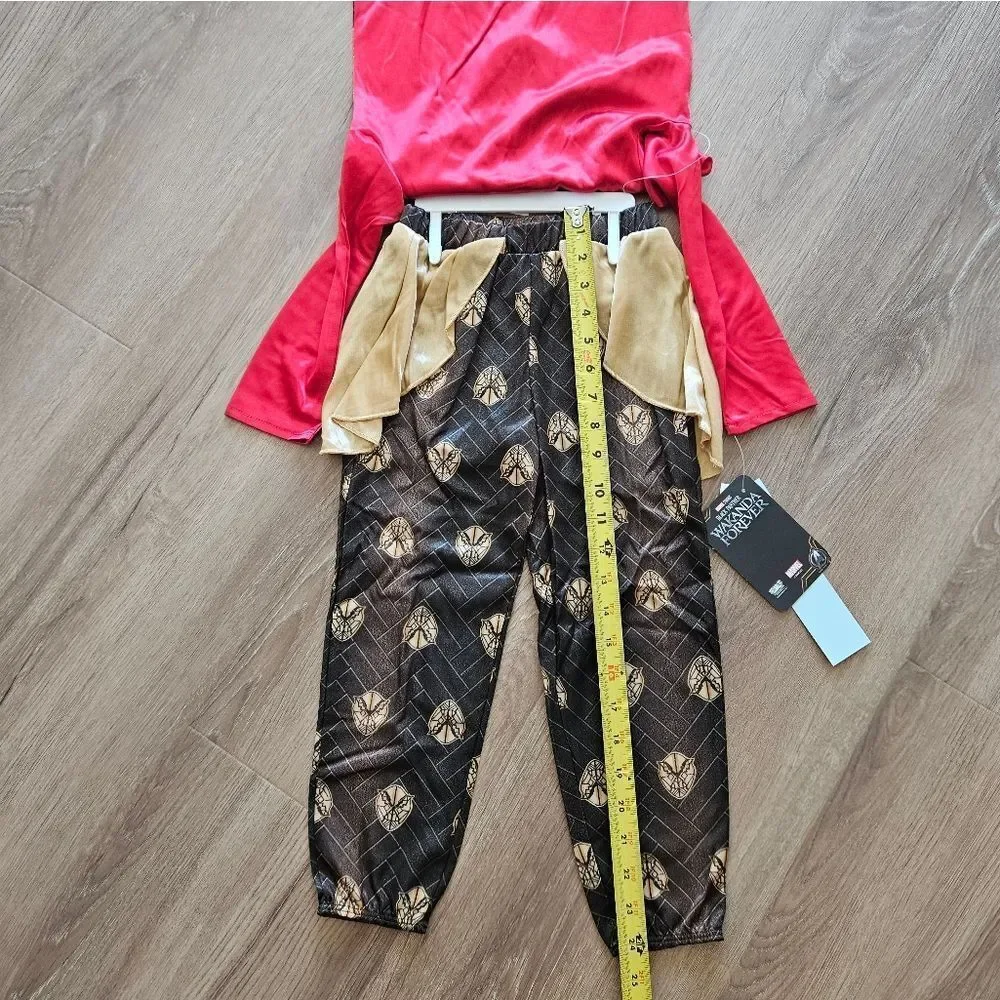 Marvel Black Panther Wakanda Forever Red Black and Gold Pajamas Kids XS